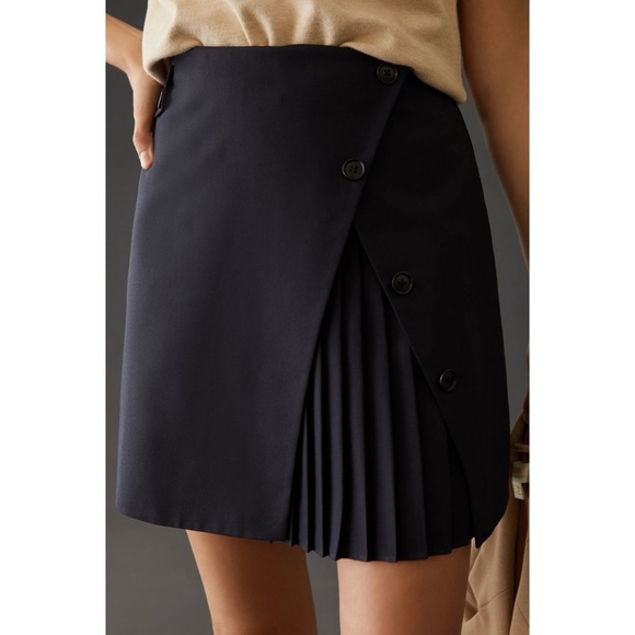 EVA FRANCO NAVY BLUE TAILORED MINI SKIRT SZ 10 NWT - Picture 5 of 9